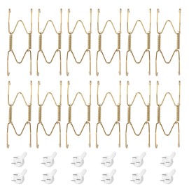 sourcing map Plate Hanger, 4-5 Inch Stainless Steel Invisible Wall Plate Hangers with Wall Decorative Hooks and Tip Protector for Decorative Plates and Art