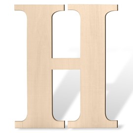 Large Wooden Letters 17 inch, Big Wood Letters for Wall Decor, Giant Wooden Letter H, Unfinished Wood Alphabet Letters for Crafts, Name Sign, Rustic Wedding, Christmas Home Decoration