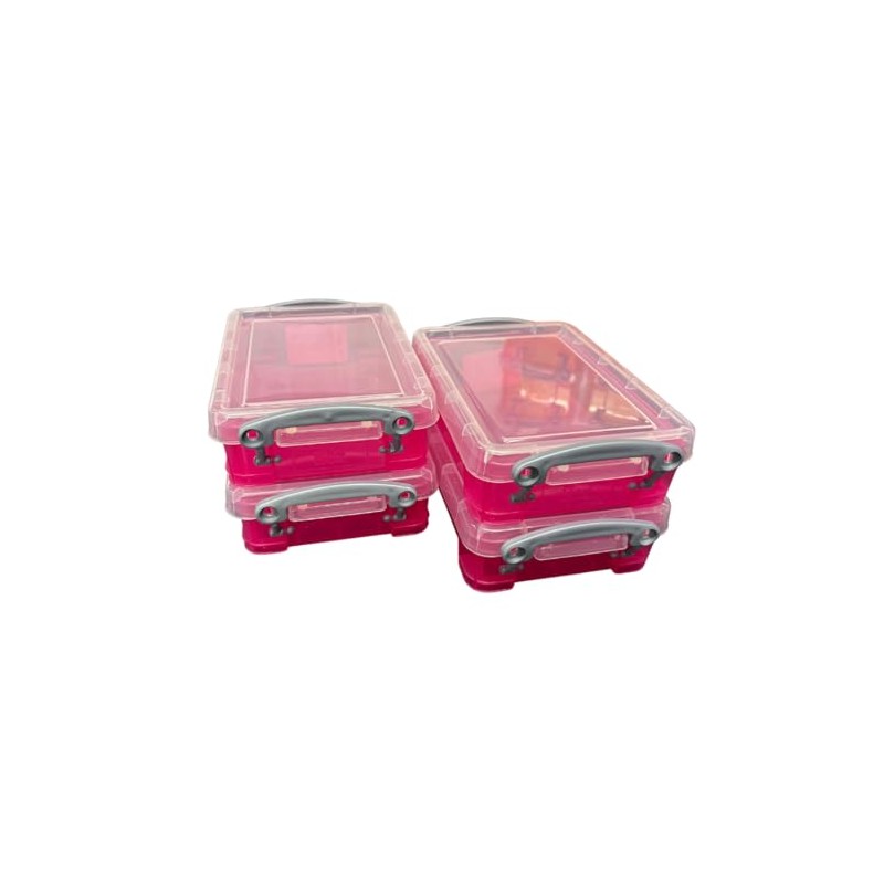 Really Useful Plastic Storage Box 0.35 Litre (Pack of 4)