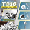 316 Stainless Steel Cable, 400FT 1/32IN Wire Rope with 100Pcs