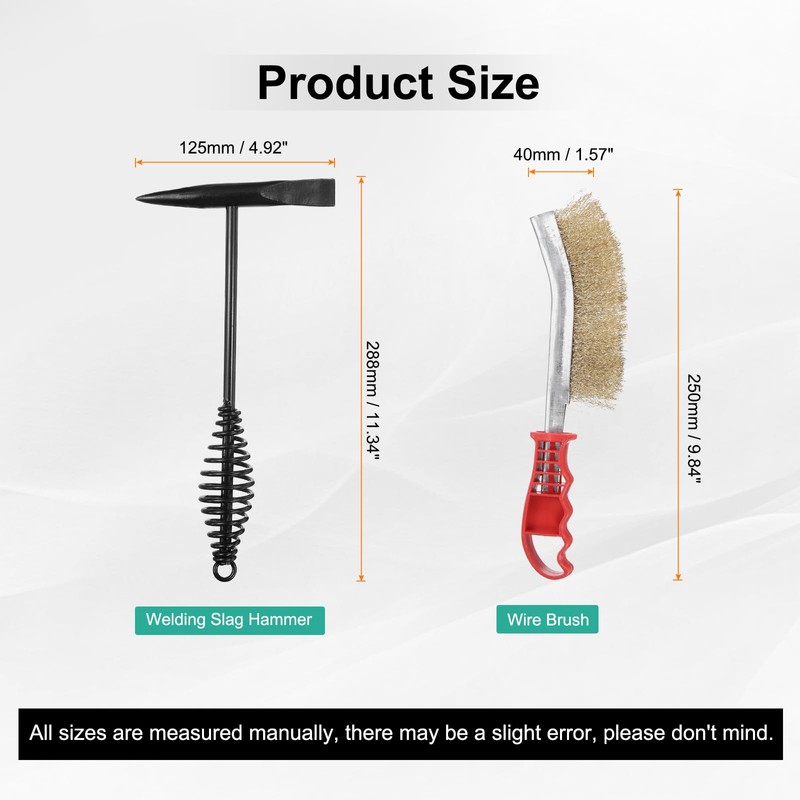 sourcing map 2pcs Welding Chipping Hammer 11.3" Slag Hammer with