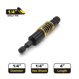 Big Horn 19138 1/4 Inch Shelf Pin Bit Self-Centering Drill Bit