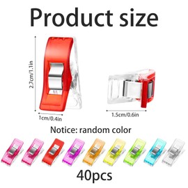 40 PCS Sewing Clips, Quilting Clips, Fabric Clips, Sewing Supplies, Sewing Clips for Fabric, Quilting Clips Craft Accessories for Sewing, Quilting, Crocheting, Crafting and Knitting