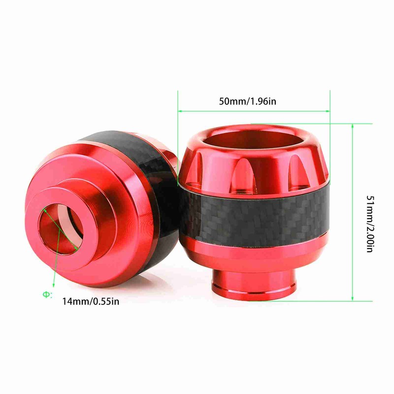 1 Pair of Carbon Fiber Motorcycle Front Fork Frame Sliders