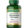Nature's Bounty High Absorption Magnesium Glycinate 240mg 180 Capsules