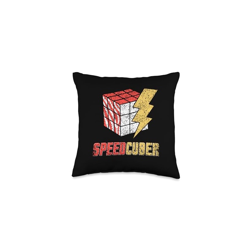 Speedcuber Speedcubing Cube Speed Cubing Throw Pillow