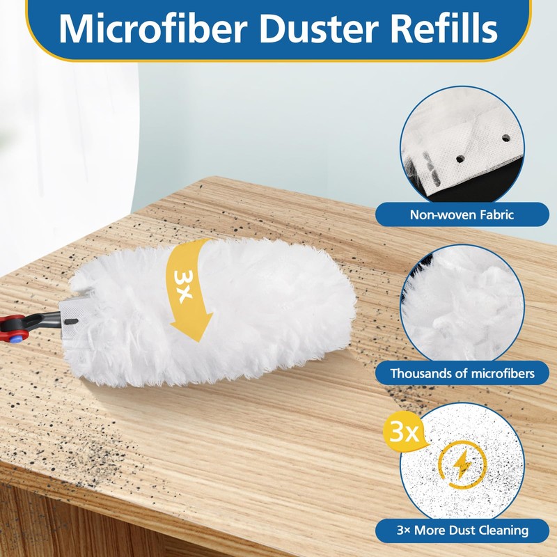 30 Pack Duster Refills Compatible with O-Cedar Flex & Catch