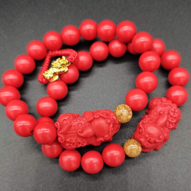 Feng Shui Amulet Bracelet Prosperity Red Bead Bracelet with Charm