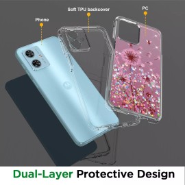For TCL 40 XE 5G Gradient Sparkle Hybrid Case - Dandelion
