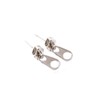 Hip Hop stainless steel zipper earrings -Silver