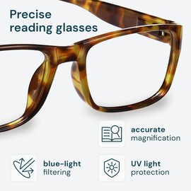 Gaoye Professional Reading Glasses for All Day - Computer Readers with Blue Light Protection - Value Pack