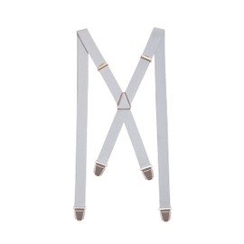 Pierrot Mens Slim Braces Ash Grey Large, ash grey