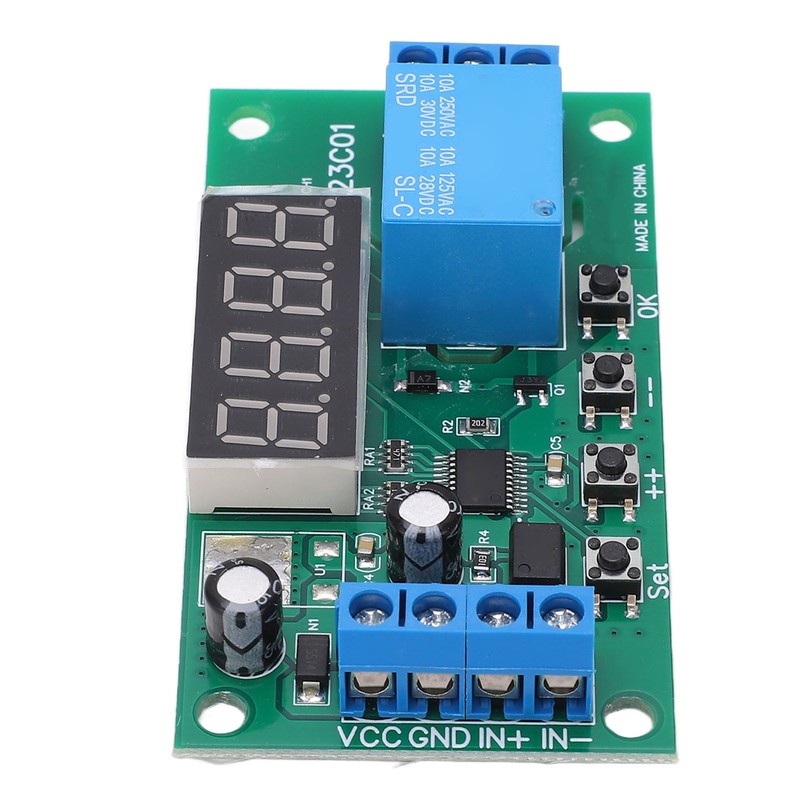 Multifunctional Pulse Counter Relay Board 0.1S to 9999999.9s 0.01s Accuracy