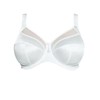 GODDESS Women's Keira Underwire Banded Bra Full Coverage, Sheer, White,