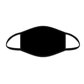 Hergo Mouth Nose Mask, Reusable Washable Face Mask Made of Polyester Blend, 2-Layer Fabric Community Mask in Various Designs, One Size (Plain Black)