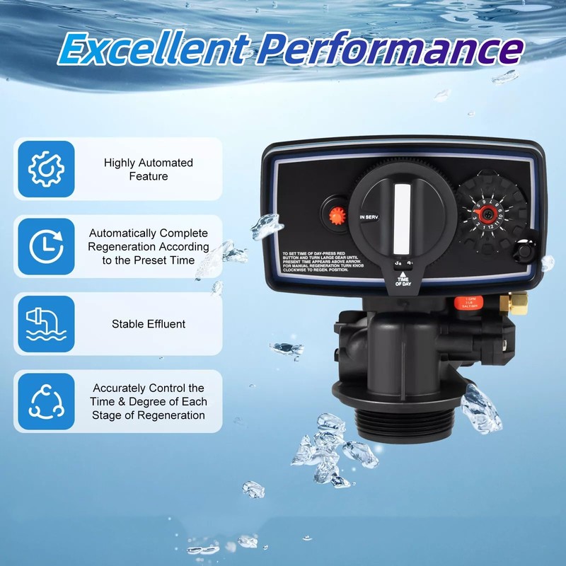 Mustrod 5600 Water Softener Control Valve, 12-Day Timed Control Valve,