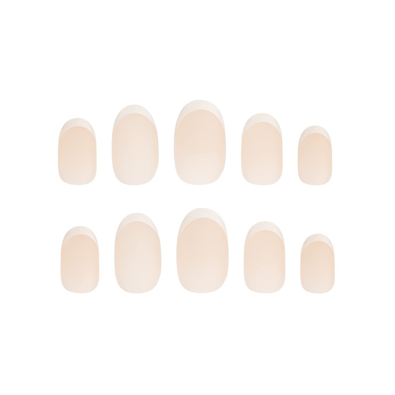 Nail HQ 24 Oval French Nails with Nail Glue