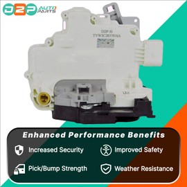 3C2837016A Front Right Driver Side 9-Pin Door Lock Mechanism Replacement for VW Passat, Tiguan, Q7, Ibiza, Superb