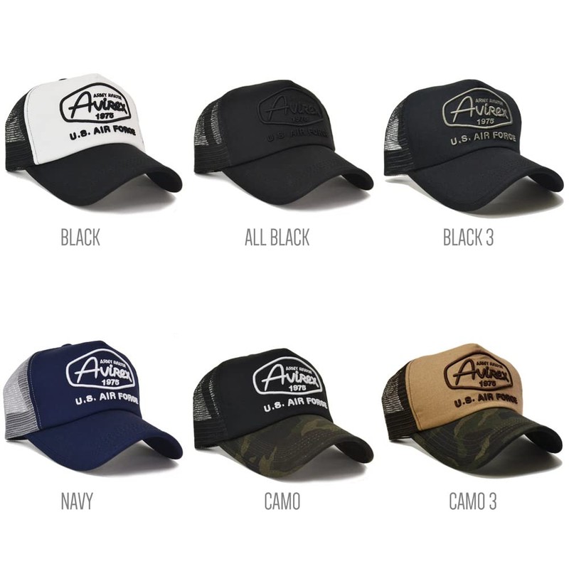 AVIREX Air Force 14590200 Embroidered Mesh Cap, camouflage