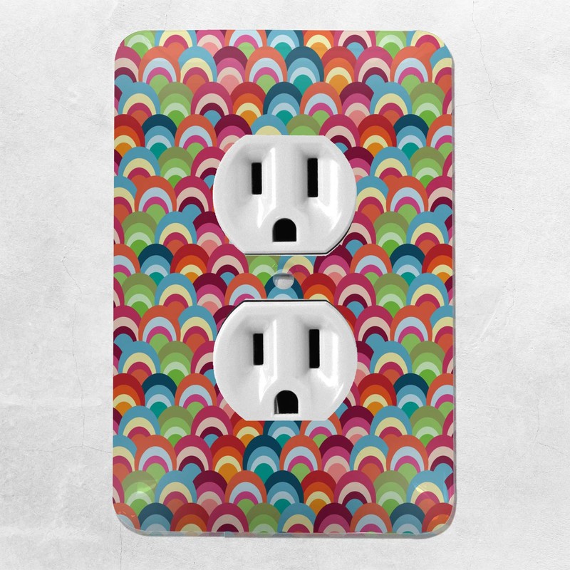 Retro Fishscales Electric Outlet Plate