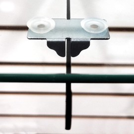 Center Shelf Rest Clip & Rubber Cushion for Brackets to Hang Glass, Wood Or Metal Shelf, 50 Pack