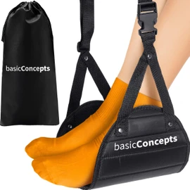 Airplane Foot Hammock (Memory Foam), Perfect Airplane Footrest to Relax Your Feet | Foot Hammock for Airplane Travel Accessories, Desk Foot Hammock, Travel Foot Rest, Comfy Foot Hanger Airplane