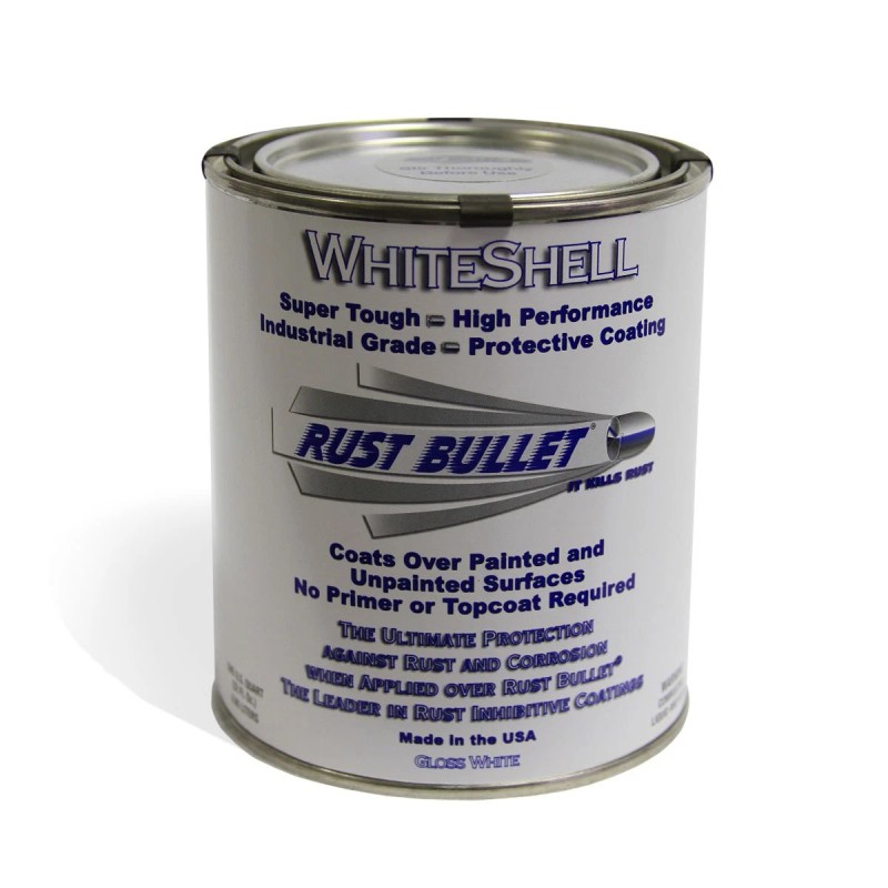 RUST BULLET Whiteshell Industrial Grade Preventive Coating, 1 Quart -