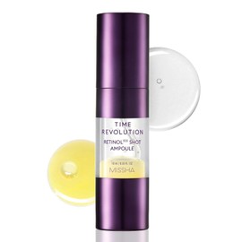 MISSHA Time Revolution Night Repair Retinol Intensive Ampoule 0.33 Fl oz - Advanced Korean Facial Serum for Skin Barrier Strengthening, Improved Elasticity, Radiance, Overnight Moisturization