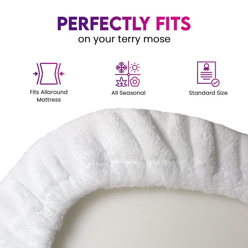 ECOBIZ 100% Cotton Waterproof Moses Basket Mattress Protector Washable, Soft