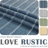 jinchan Nautical Valance Striped Linen Curtain 16 Inch Farmhouse Room