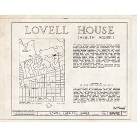 Historic Pictoric : Blueprint HABS Cal,19-LOSAN,66- (Sheet 1 of 9) - Lovell (Health) House, 4616 Dundee Drive, Los Angeles, Los Angeles County, CA 20in x 16in