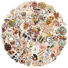 100pcs Vintage Aesthetic Stickers, Journaling Sticker for Women Waterproof Decals for Water Bottles Laptop Luggage Computer Scrapbooking Teens Adults Girls