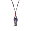 POYAMUSE Ceramic Fish Whistle Pendant Necklace for Women - Handmade