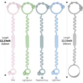 Correas de juguete para bebé, clip de soporte para chupete con bayoneta autoajustable, material de silicona pura sin BPA; se puede utilizar para mordedores, biberones, juguetes, cunas de bebé, sillas