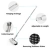 Floor Scrub Brush with Long Handle, 3 in 1 Scrape