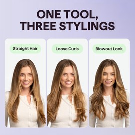 Wavytalk Thermal Brush, 1.5 Inch Ionic Thermal Round Brush Makes Hair Smoother Get Natural Curls (White)