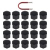 EMSea 20Pcs Black Wheel Nut Caps Hub Bolt Covers 21mm