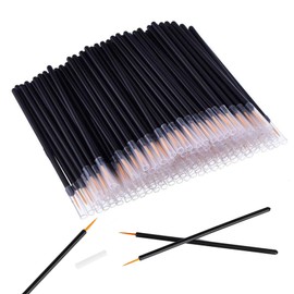 Ginhkok Eyeliner Brush, Nail Brush, Plastic Model, Paint Brushes, Extra Fine, Nail Brushes, 50 Pieces, Disposable Nail Art Brushes, Line Drawing Pen, Makeup Brush, Multi-functional, Eye Makeup Tool