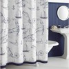 D DS CURTAIN Aviation Ocean Waterproof Poleyster Fabric Navy Printed