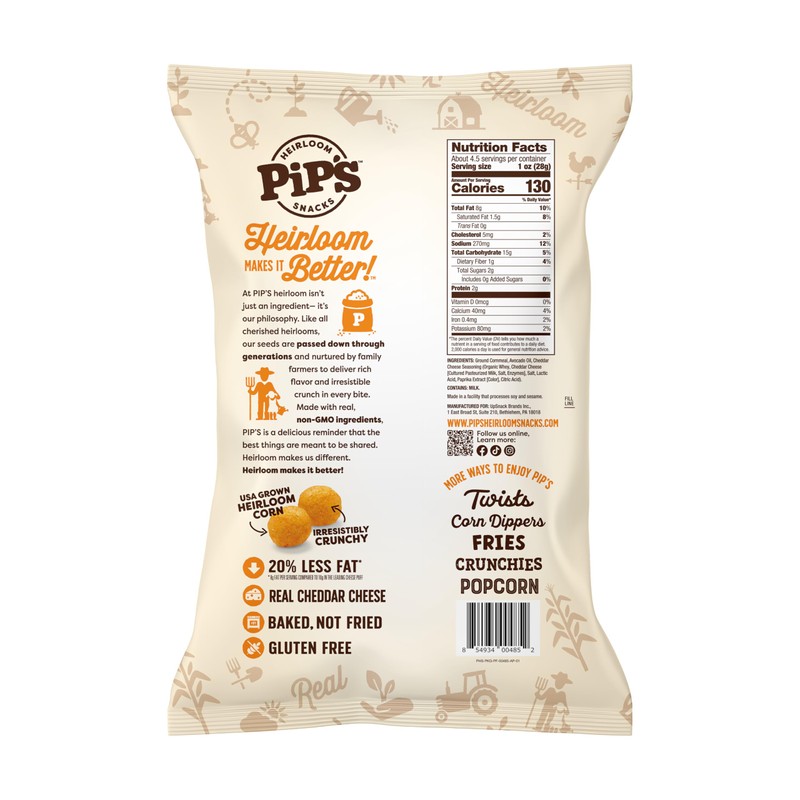 Heirloom Cheddar Cheese Balls by Pipcorn, 4.5 Oz