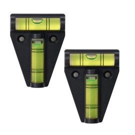Spirit Level Bubble Leveler T-Type Caravan RV Camper Trailer Boat Car Scope Ruler household Mini Two Way Levelling Aid Indicator Tool Shatterproof Furniture Tripods Camera Accessories T Black 2X