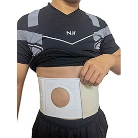 Realmedi Unisex Ostomy Abdominal Binder Opening 3.14 Ostomy Belt Hernia Colostomy Belt Colostomy Bag Support Stoma Support Wrap XL 45.28 49.21 inches XL 45.28 49.21 Inch