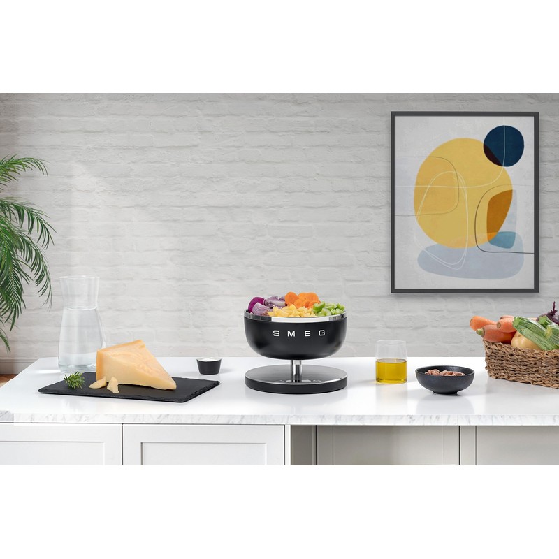 SMEG Contemporary Digital Kitchen Scale with Removable Bowl (Black)