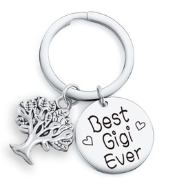 RSZOTW Best Gigi Ever Gifts For Gigi Thank You Jewelry For Grandma Gifts Gigi Birthday Keychain Nanny Jewelry Glamma Gifts For Nanna Keychain