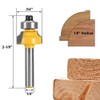 Bestgle 4 Packs 1/4 Inch Shank Roundover Edging Router Bit