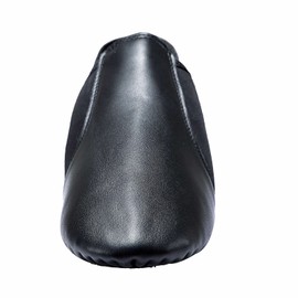 Dynadans - Zapatos de jazz de piel para niñas y niños (niños grandes/niños pequeños), Negro -, 15.5 MX Niño
