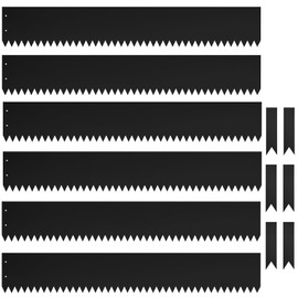 Meyoppm 6 Inch Metal Landscape Edging, 6 Pack Heavy Duty Galvanized Steel Garden Edging, Hammer-in Metal Edging for Landscaping for Lawn, Pathway, Yard