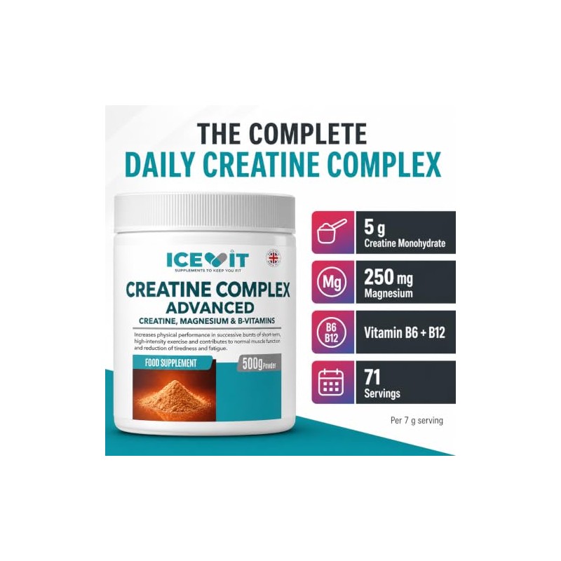 Creatine Complex Powder, Raspberry & Blueberry, 500 g, 71 Servings