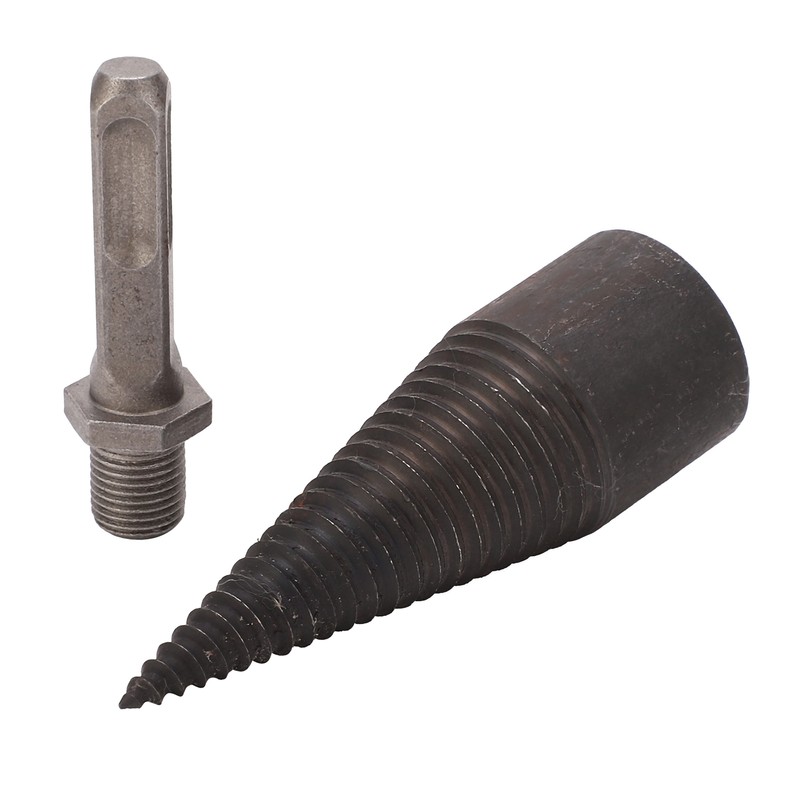 Wood Cone Punch Firewood Separation Detachable Round Shank Thread Drill