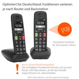 Gigaset cordless telephone, Black